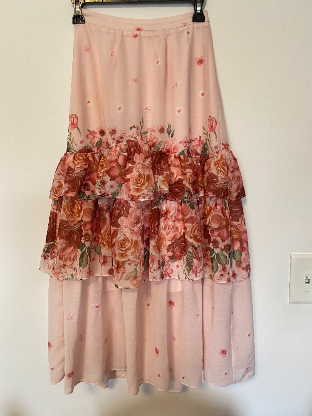 Rachel Parcell Floral Tiered Midi Skirt Size 00